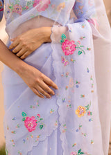 Avril Saree Blouse Set - Powder Blue