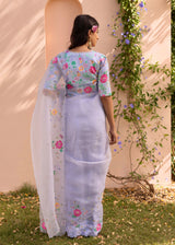 Avril Saree Blouse Set - Powder Blue