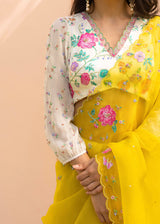 Avril Saree Maya Blouse Set - Mustard Yellow