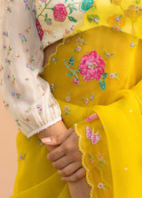 Avril Saree Maya Blouse Set - Mustard Yellow