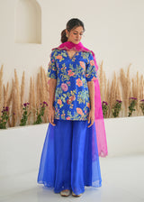 Fiza Sharara Set - Royal Blue