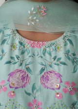 HANNA KHAN IN OUR Sia Kurta Set - Sage Green