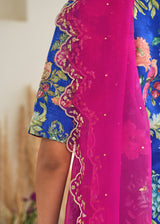 Fiza Sharara Set - Royal Blue