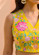 Freya Trellis Lehenga Set - Multi Coloured