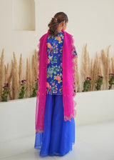 Fiza Sharara Set - Royal Blue