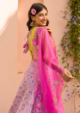 Freya Trellis Lehenga Set - Multi Coloured
