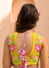 Avril Saree Blouse Set - Sage Green