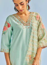 AISHA KURTA SET - SAGE GREEN