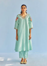 AISHA KURTA SET - SAGE GREEN