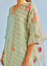 AISHA KURTA SET - SAGE GREEN