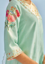 AISHA KURTA SET - SAGE GREEN