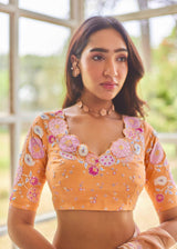 ASRA SAREE GISELE BLOUSE SET - PEACH GOLD