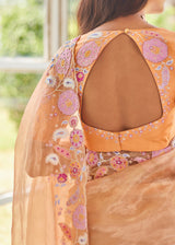 Priyamani in our Asra Saree Gisele Blouse Set - Peach Gold