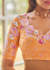 ASRA SAREE GISELE BLOUSE SET - PEACH GOLD