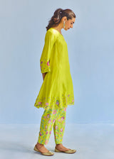 EERO KURTA SET - LIME YELLOW