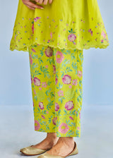 EERO KURTA SET - LIME YELLOW