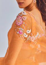 TIFNI SAREE - TANGERINE ORANGE