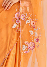 TIFNI SAREE - TANGERINE ORANGE