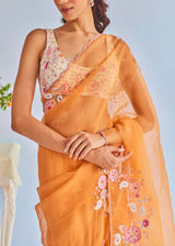 TIFNI SAREE - TANGERINE ORANGE