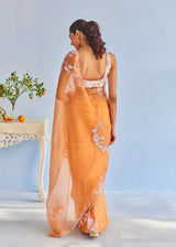 TIFNI SAREE - TANGERINE ORANGE
