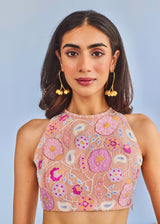 AKIRA SAREE ESME BLOUSE SET - ROSE GOLD