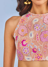 AKIRA SAREE ESME BLOUSE SET - ROSE GOLD