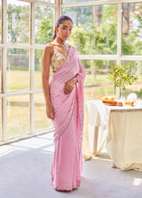 NAIMA SAREE - LIGHT PINK