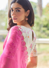 AKIRA SAREE NORI BLOUSE SET - FUSCHIA PINK