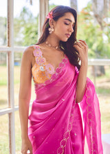 AKIRA SAREE - FUSCHIA PINK