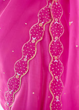 AKIRA SAREE RINESA BLOUSE SET - FUSCHIA PINK