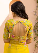 Avril Saree Blouse Set - Mustard Yellow