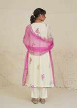 Deeksha Khurana in our Freya Panelled Crepe Kurta - Creme