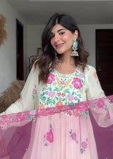 Deeksha Khurana in our Freya Panelled Crepe Kurta - Creme