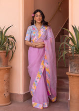 Emmy Saree Blouse Set - Lilac