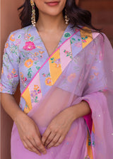 Emmy Saree Blouse Set - Lilac