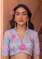 Emmy Saree Blouse Set - Lilac