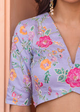 Emmy Saree Blouse Set - Lilac