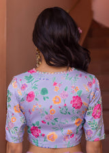 Emmy Saree Blouse Set - Lilac