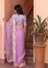 Emmy Saree Blouse Set - Lilac