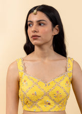 Dolly Singh in our Soha Cutwork Saree Chokor Blouse - Royal Purple