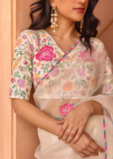Ivy Saree Blouse Set - Cream
