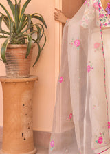 Ivy Saree Blouse Set - Cream