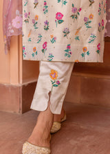 Nova Kurta Set - Cream