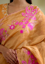 NELLI SAREE -TANGERINE ORANGE