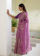 IDIKA TISSUE SAREE-PURPLE