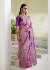IDIKA TISSUE SAREE-PURPLE