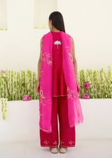 SORIN PEPLUM KURTA SET-VERMILION RED- WITH NEDA DUPATTA