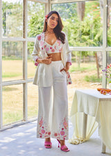 Shamita Shetty in our Tiera Three Piece Co-ord Set - Off White