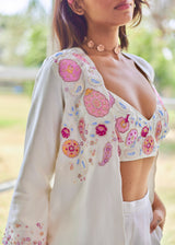 Shamita Shetty in our Tiera Three Piece Co-ord Set - Off White