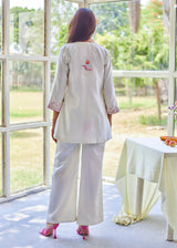 Shamita Shetty in our Tiera Three Piece Co-ord Set - Off White